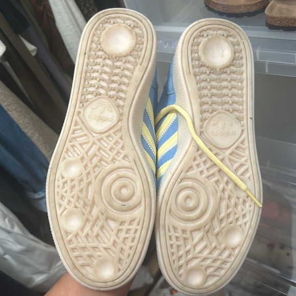 Adidas Spezials baby blue and yellow. Fits my size 7 woman’s foot - Picture 2 of 3